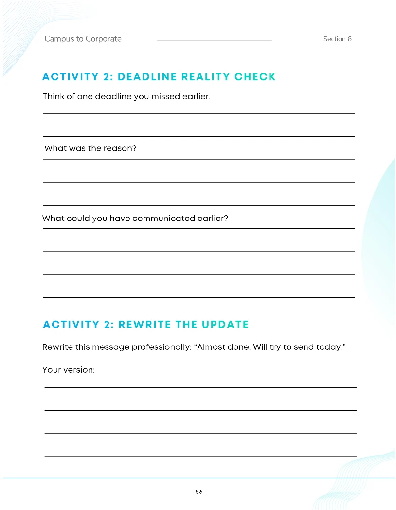 Workbook page